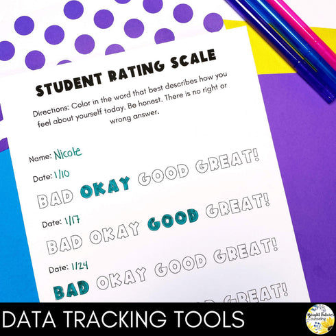 Self-Esteem Individual Counseling Curriculum + Data Tracking Tools